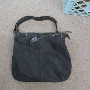 Black Coach Nylon Purse Shoulder Bag Used